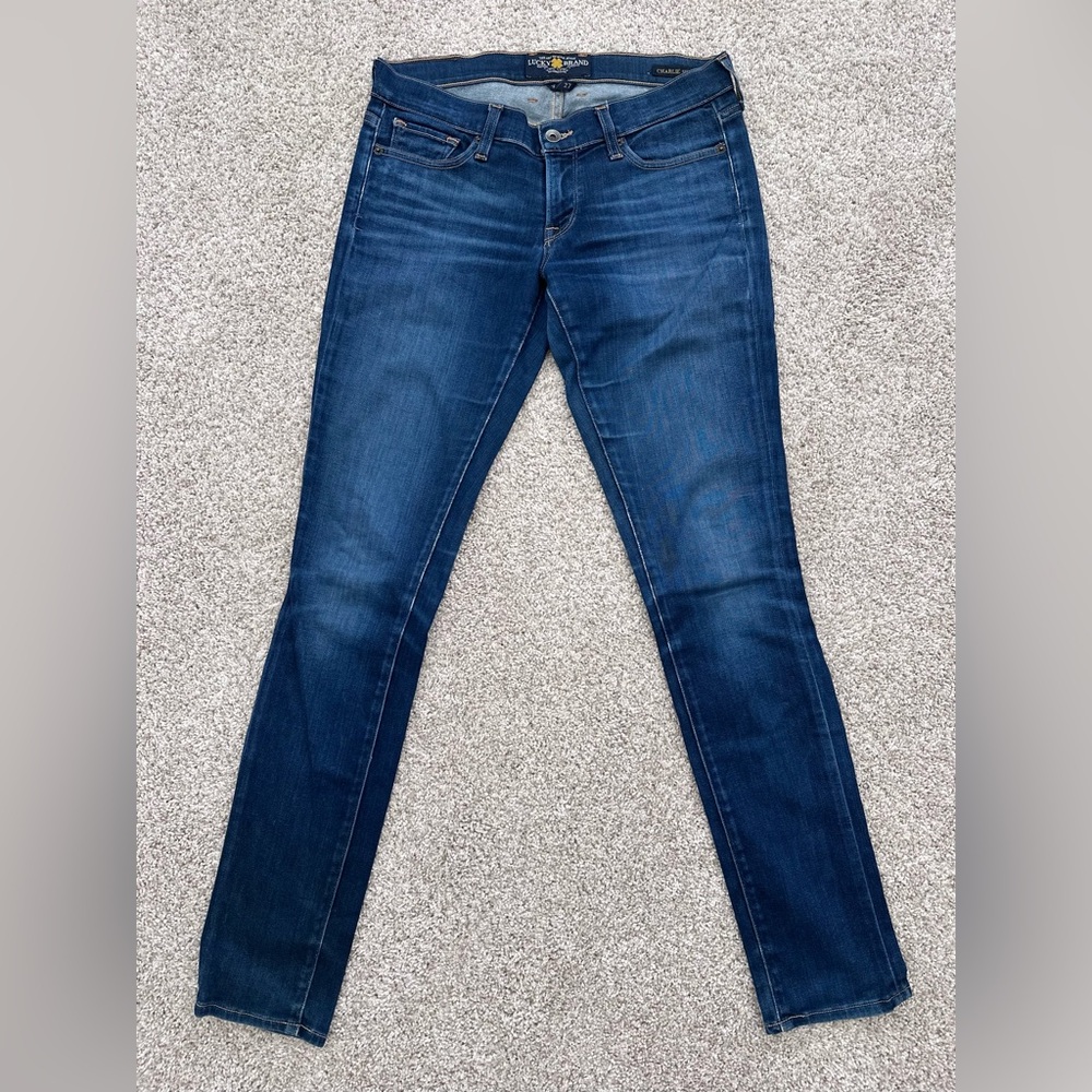 Lucky Brand Womens Deep Indigo Skinny Jeans